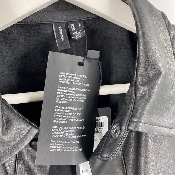 Vero Moda paulina faux leather shacket NWT - Picture 8 of 8